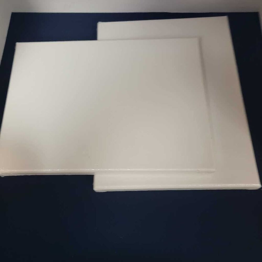 2pc 12x9 White Blank Stretched Canvas Art Painting Surface